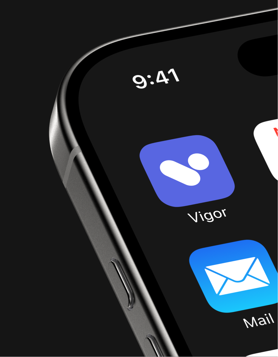 Vigor fitness app icon design